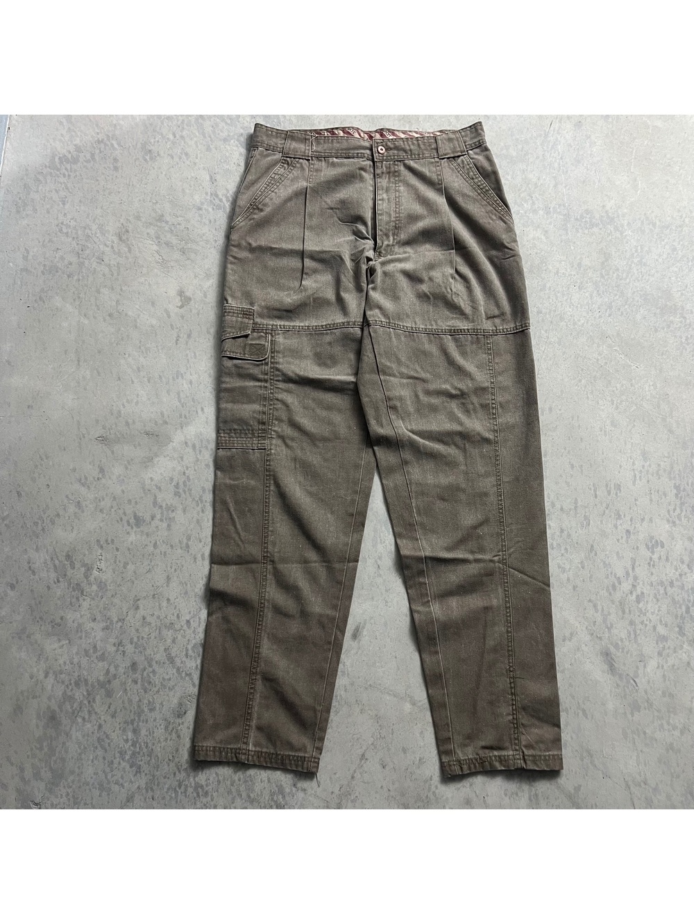 Vtg Y2K Bugle Boy Pleated Cargo Pants Sz. 34X33 Taper
